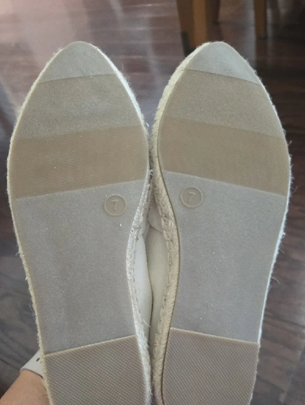 NWT A New Day Two-Tone Canvas Espadrille Flats in Cream and Black